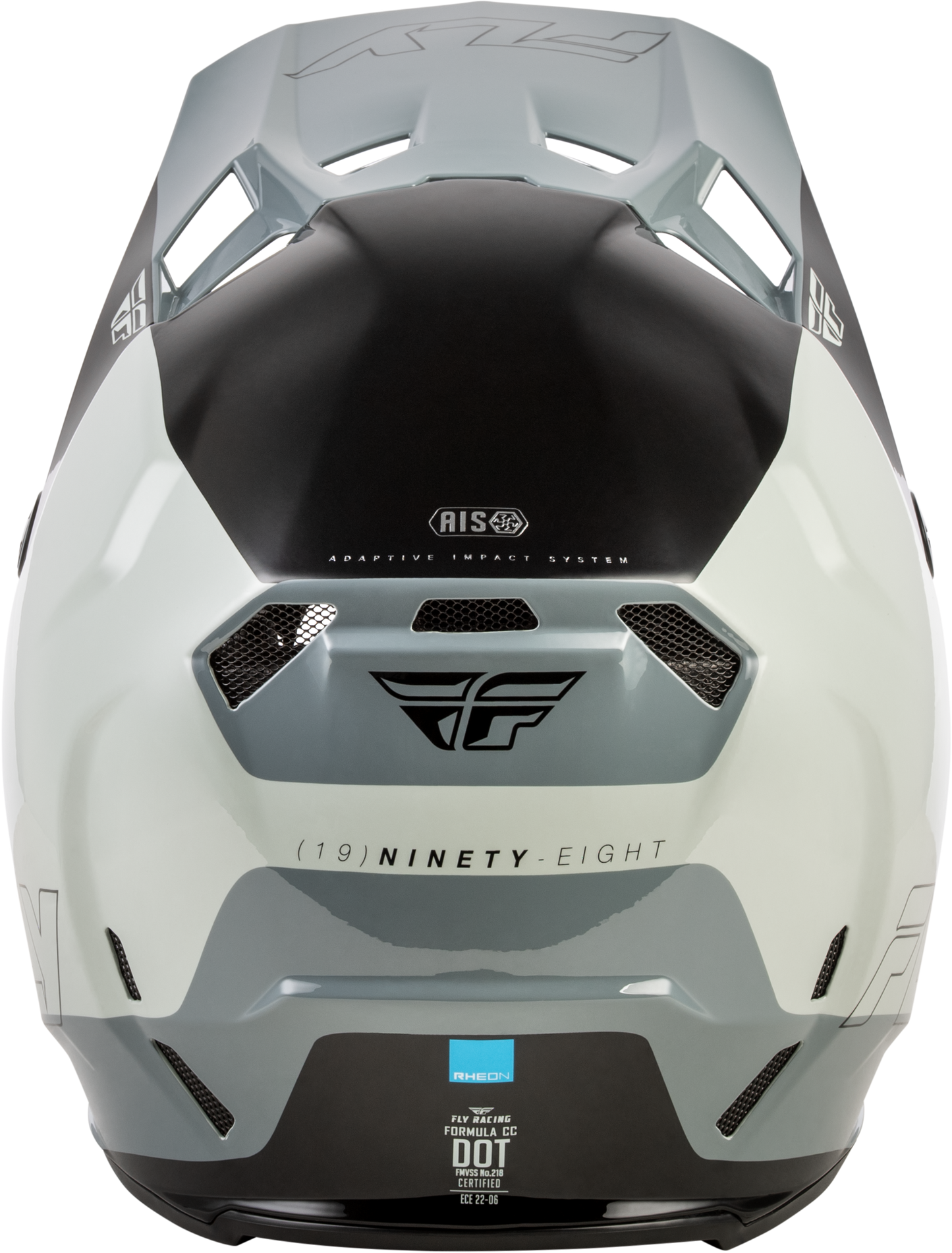 Fly Racing Formula CC Glide Helmet Grey Light Grey Black 2X - Lightweight Impact - Resistant Motorcycle Helmet with Advanced Safety Features - Kelly Motorsports