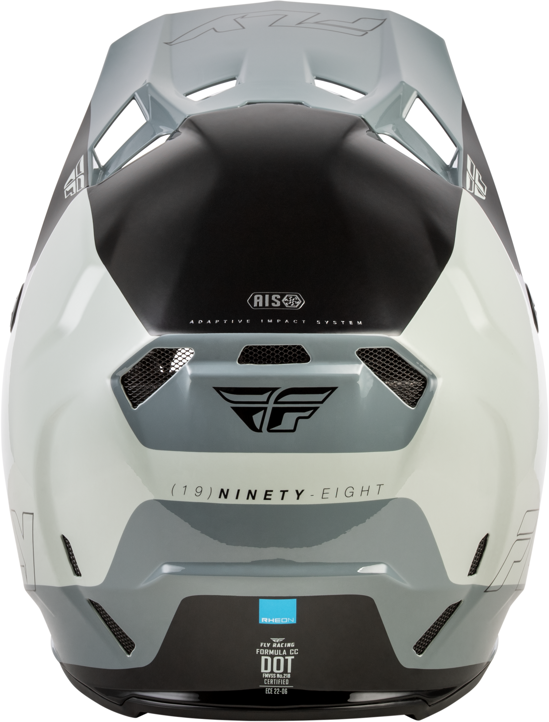 Fly Racing Formula CC Glide Helmet Grey Light Grey Black 2X - Lightweight Impact - Resistant Motorcycle Helmet with Advanced Safety Features - Kelly Motorsports