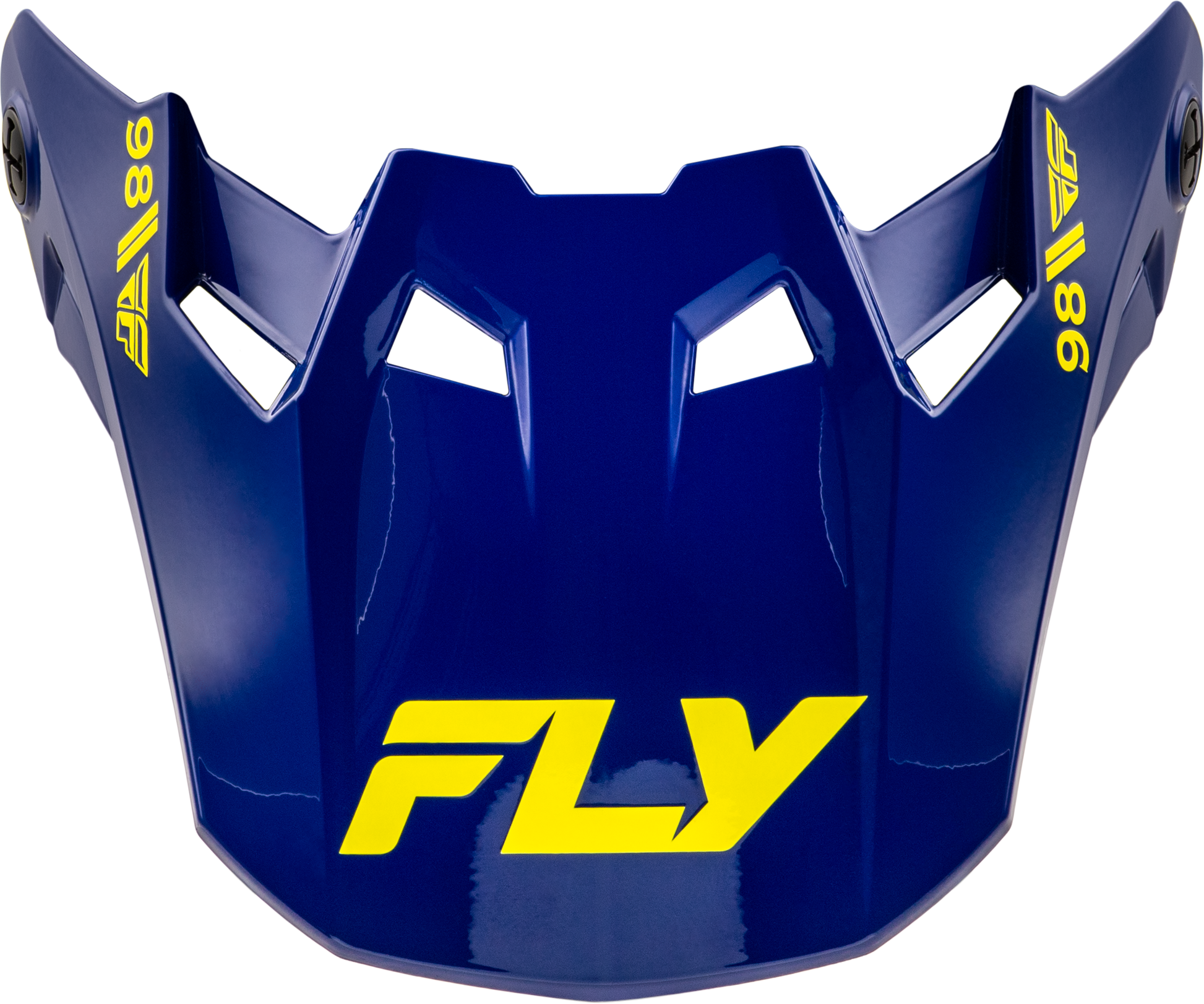 Fly Racing Formula CC Objective Visor Navy/Yellow Medium/Large - Kelly Motorsports