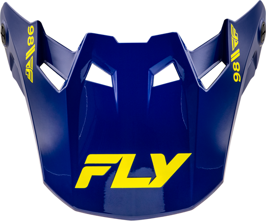 Fly Racing Formula CC Objective Visor Navy/Yellow Medium/Large - Kelly Motorsports