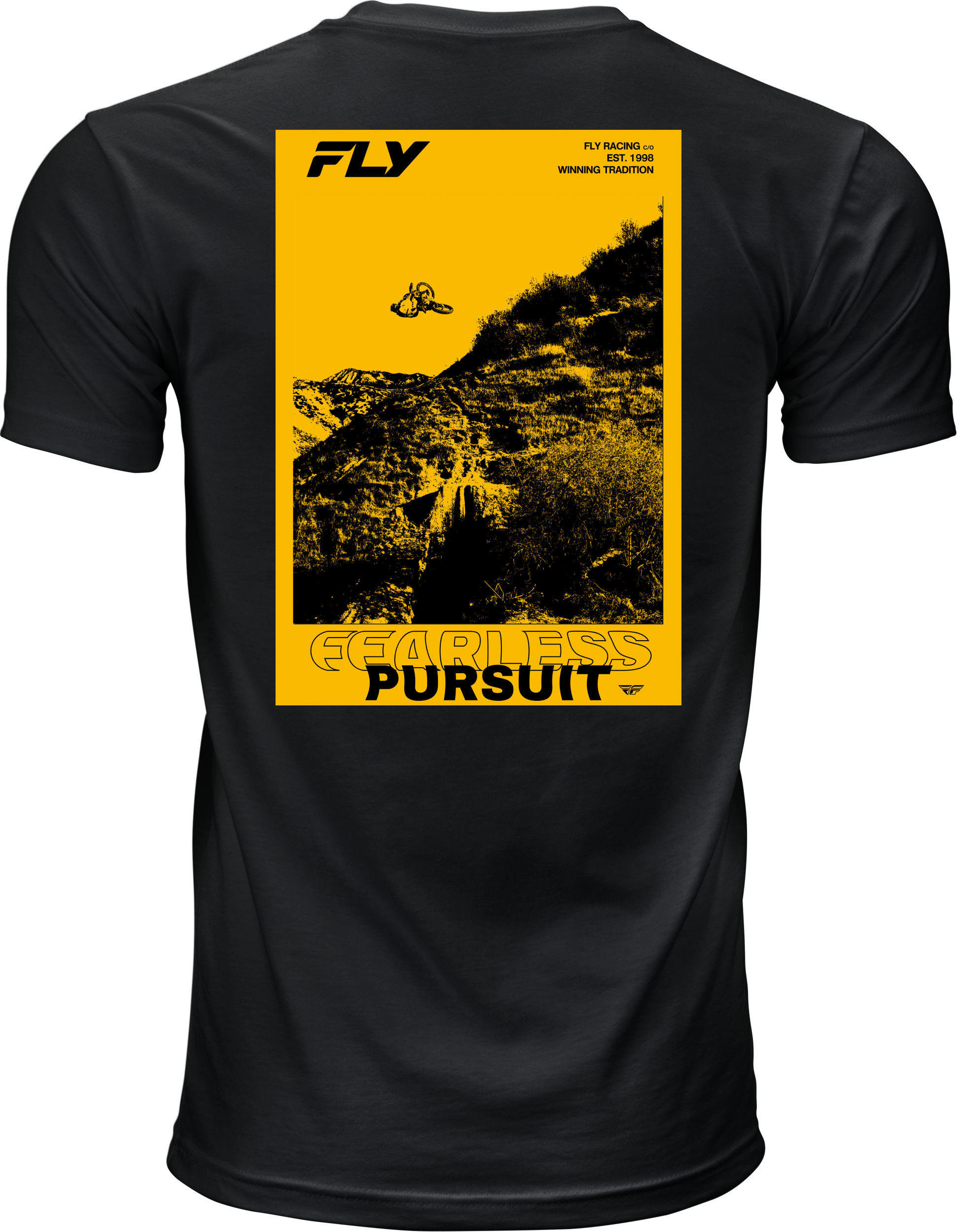 Fly Racing Freeride Tee Black XL - Comfortable 100% Combed Ring - Spun Cotton Crew Neck T-Shirt - Kelly Motorsports