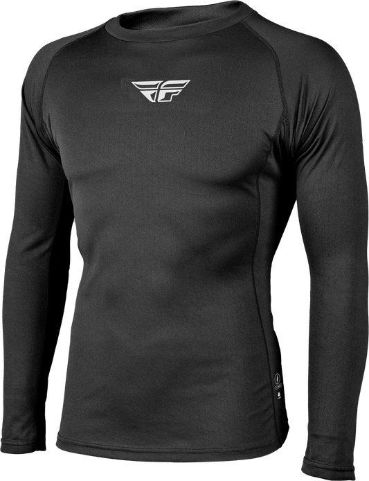 Fly Racing Heavyweight Baselayer Top Black XS - Warm, Moisture - Wicking Compression Shirt - Kelly Motorsports
