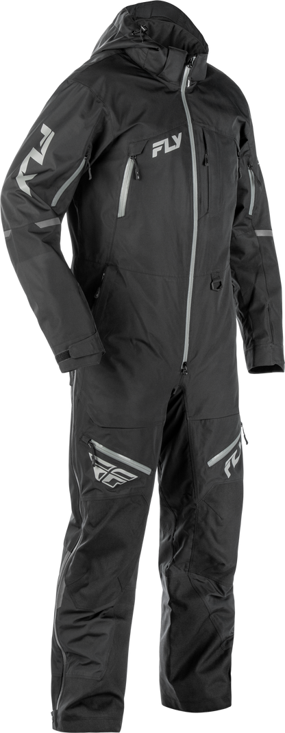Fly Racing Incline Monosuit Black 2X - Waterproof Breathable Motorcycle Suit with Safety Features - Kelly Motorsports