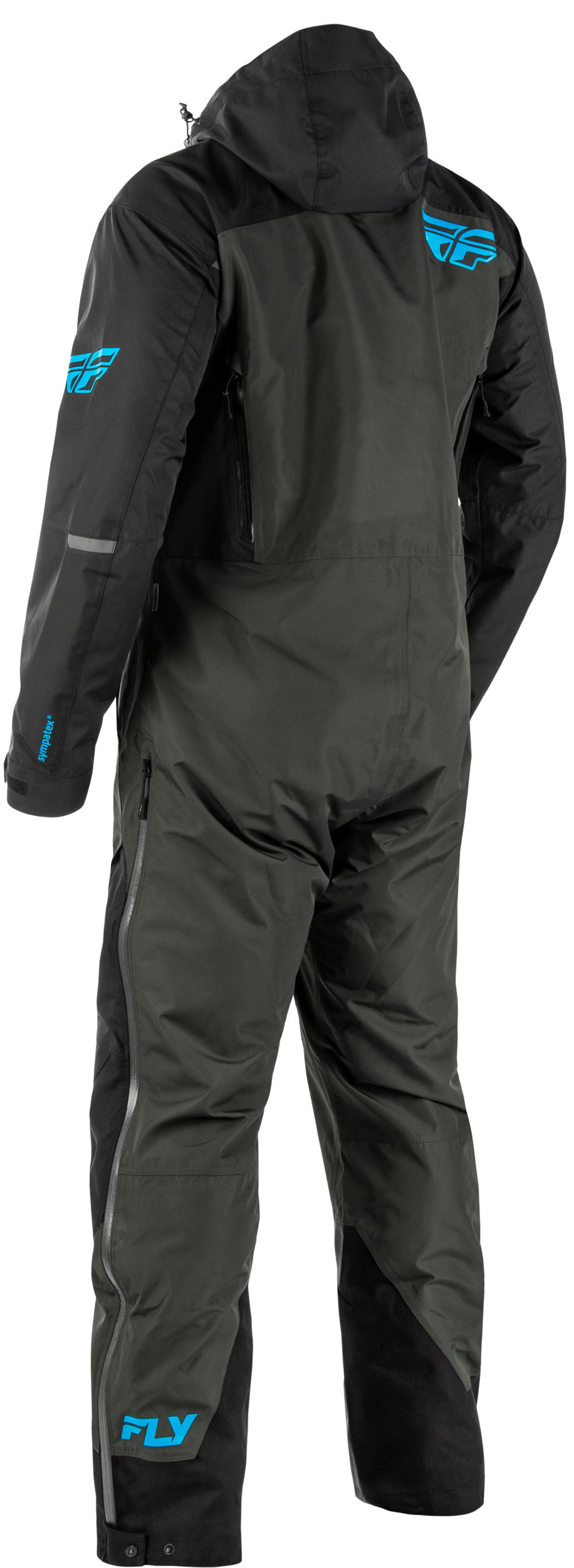 Fly Racing Incline Monosuit Black/Grey/Blue 2X – Waterproof and Breathable Snow Suit - Kelly Motorsports