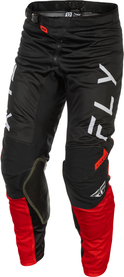 Fly Racing Kinetic Mesh Center Pants Black/White/Red Size 30 - Kelly Motorsports
