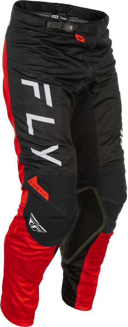 Fly Racing Kinetic Mesh Center Pants Black/White/Red Size 32 – Versatile Off - Road Motorcycle Riding Gear - Kelly Motorsports