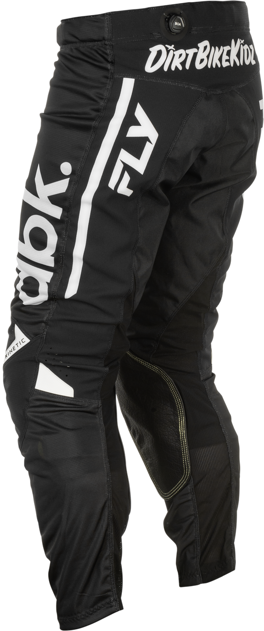 Fly Racing Kinetic Mesh DBK Pants Black/White Size 40 with BOA Fit System - Kelly Motorsports