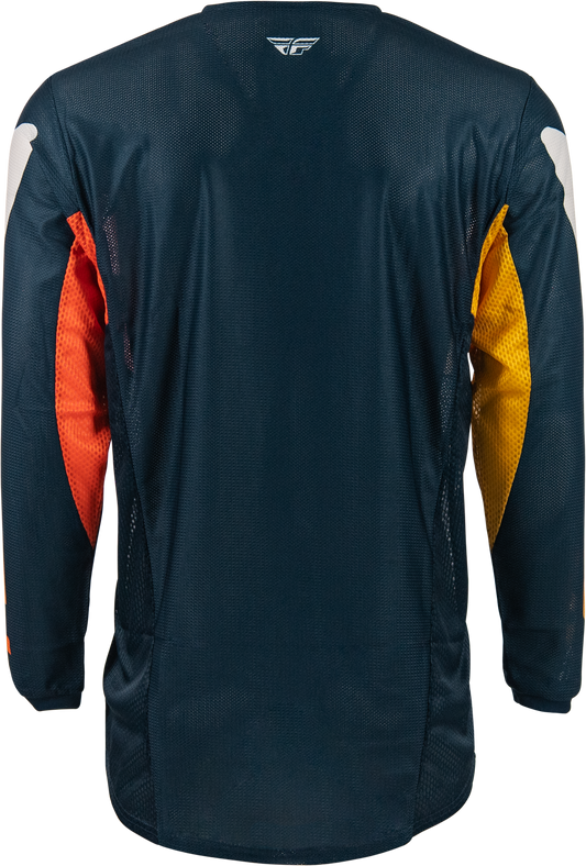 Fly Racing Kinetic Mesh Jersey Navy/Orange Large - Breathable Performance Motorcycle Jersey - Kelly Motorsports