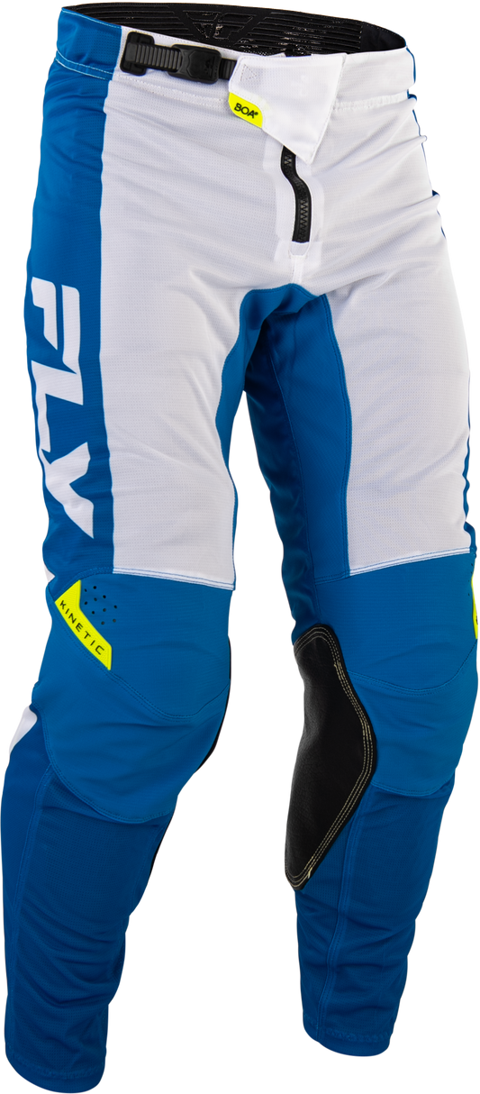Fly Racing Kinetic Mesh Pants Blue/White/Hi Vis Size 34 - Kelly Motorsports