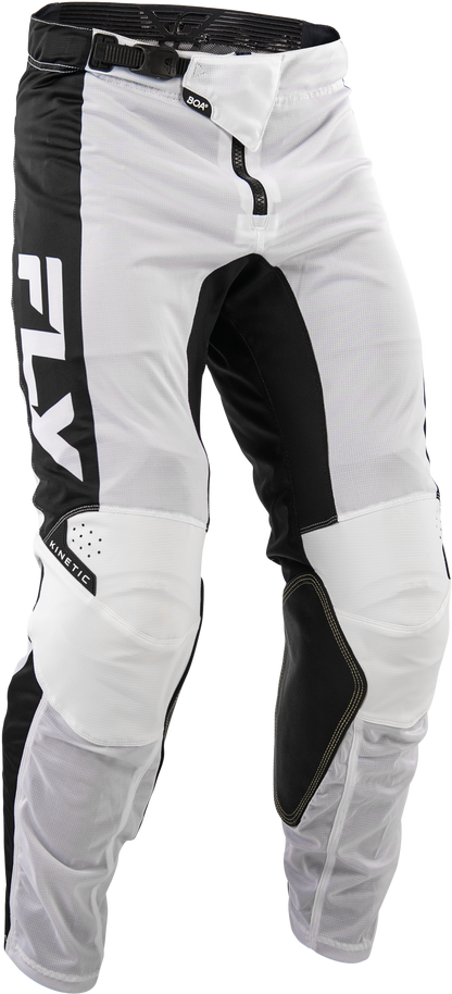 Fly Racing Kinetic Mesh Pants White/Black Size 32 with Adjustable Fit and Durable Construction - Kelly Motorsports