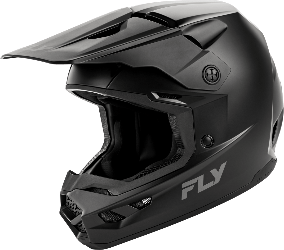 Fly Racing Kinetic Solid Matte Black Helmet Youth & Adult - Kelly Motorsports