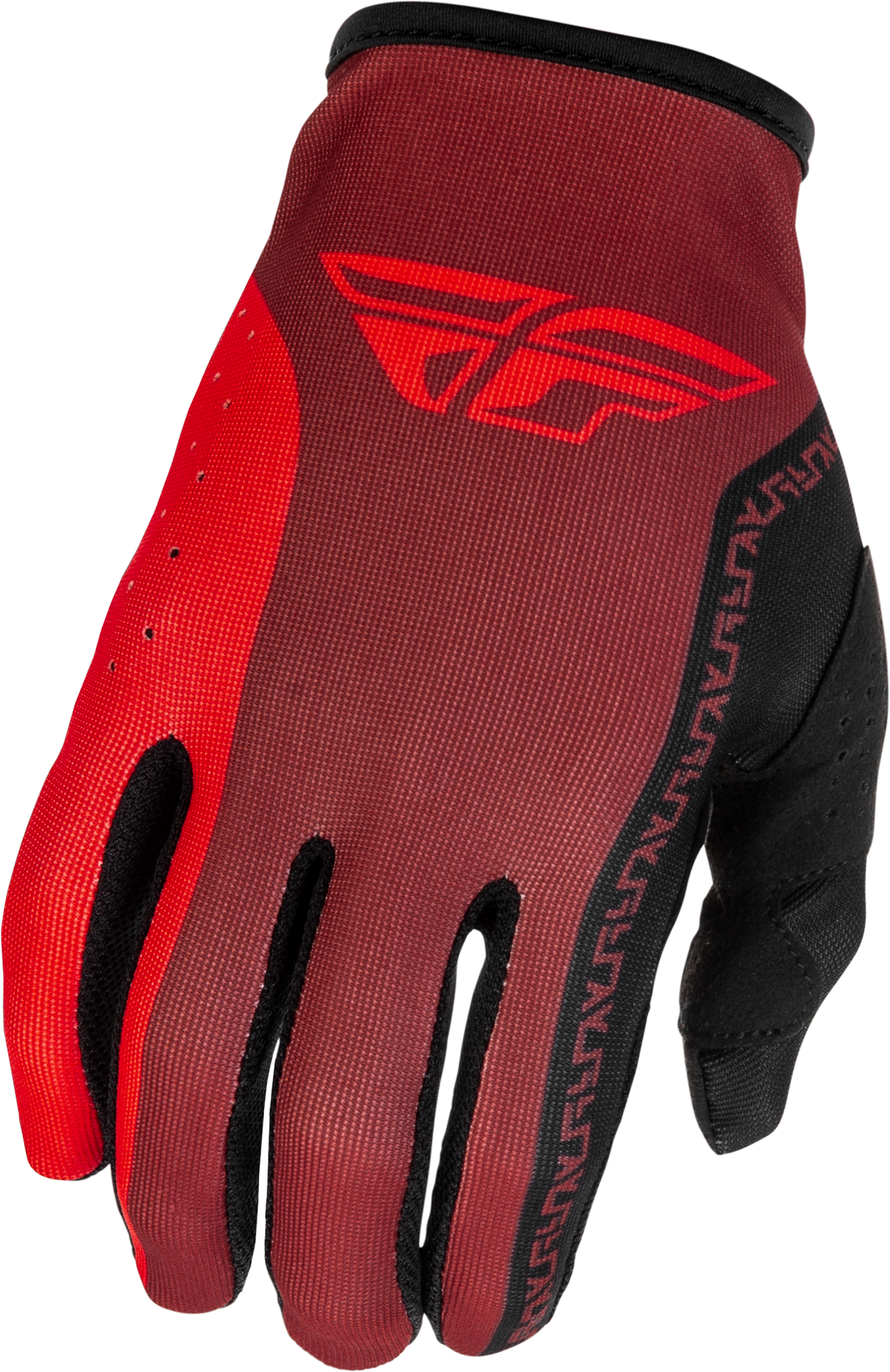 Fly Racing Lite Gloves Black/Red Small - Lightweight Minimalist Race Gloves with Touch Screen Compatibility - Kelly Motorsports