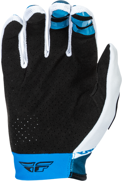 Fly Racing Lite Gloves Blue/White XL – Ultra - Lightweight Race Gloves with Touch Screen Compatibility - Kelly Motorsports