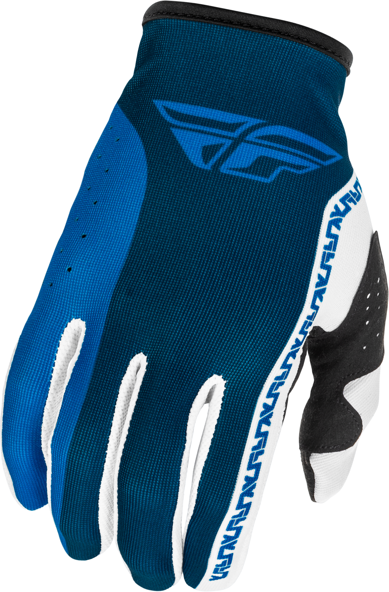 Fly Racing Lite Gloves Blue/White XS – Lightweight Minimalist Race Gloves with Touch Screen Compatibility - Kelly Motorsports