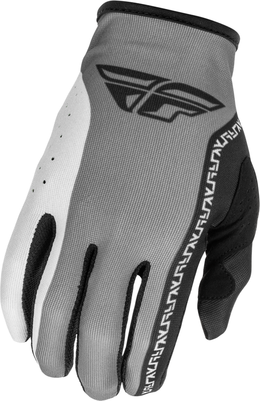 Fly Racing Lite Gloves Grey/Black 3X - Minimalist Race Gloves with Touch Screen Compatibility - Kelly Motorsports