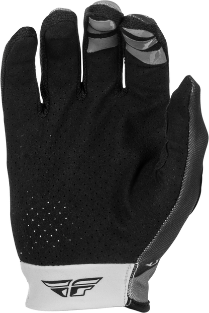 Fly Racing Lite Gloves Grey/Black Medium – Lightweight Race Glove with Touch Screen Compatibility - Kelly Motorsports