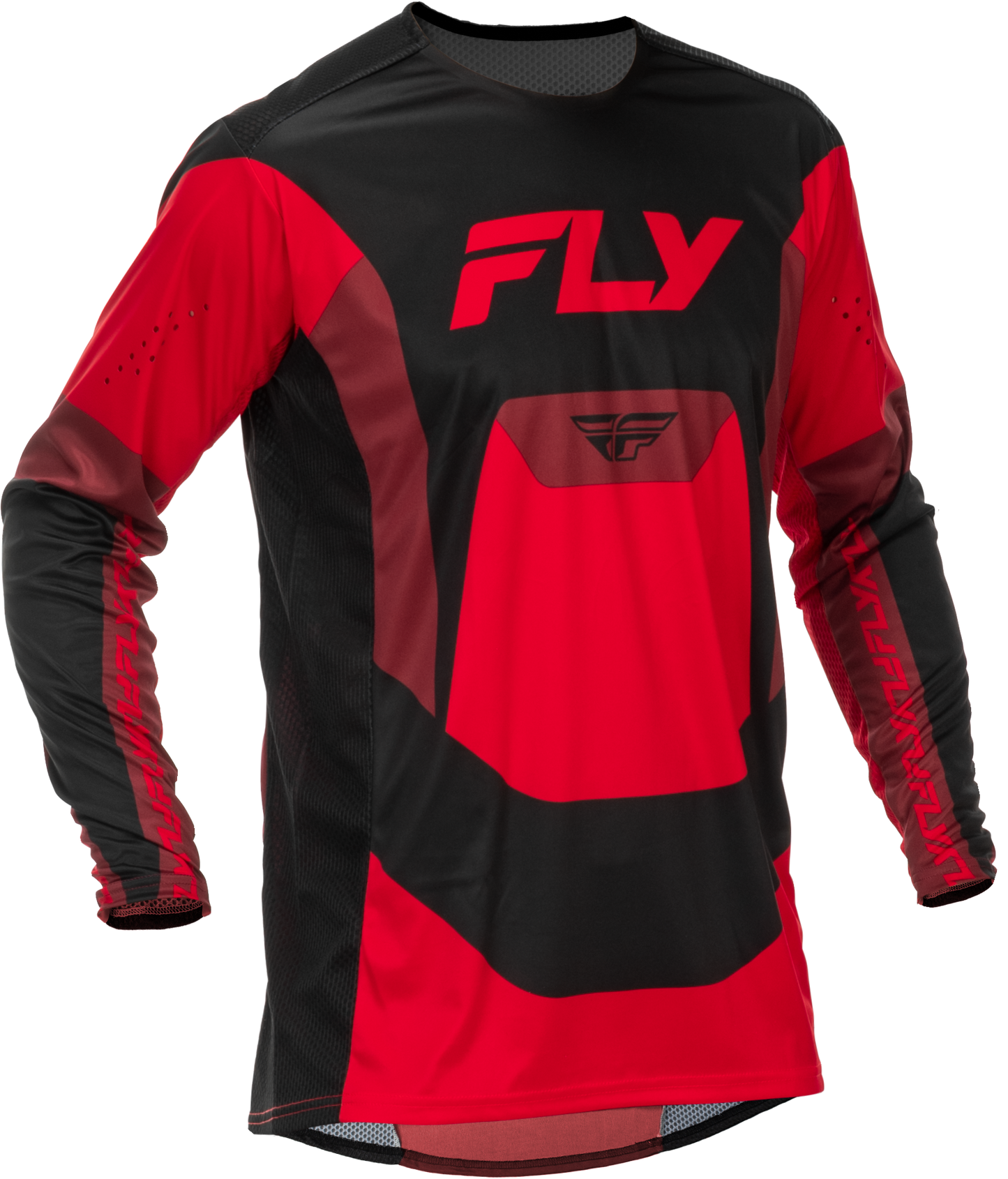 Fly Racing Lite Jersey Black/Red Medium - Performance Athletic Motorcycle Jersey - Kelly Motorsports