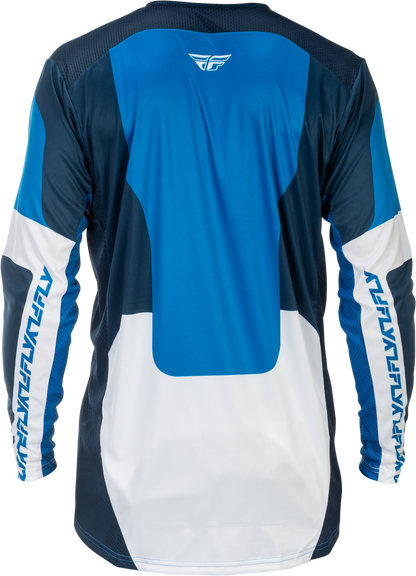 Fly Racing Lite Jersey Blue/White Small - Performance Motorcycle Jersey with Advanced Ventilation - Kelly Motorsports