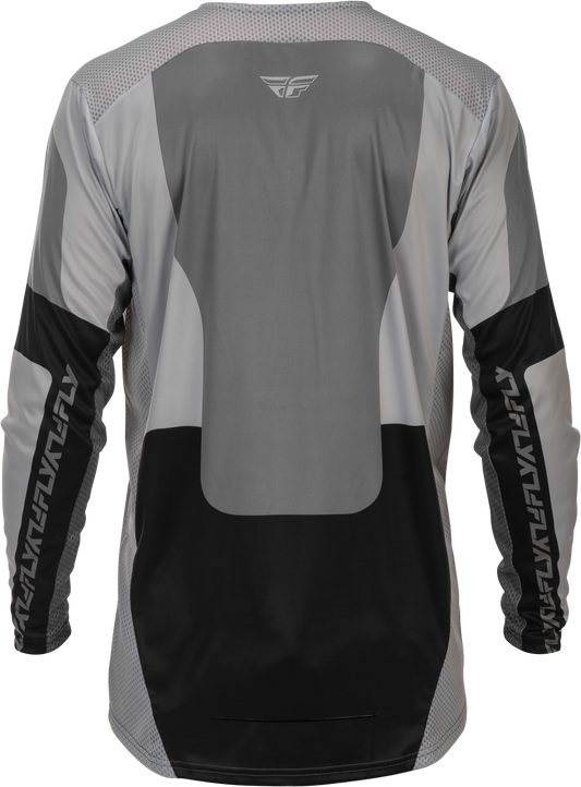 Fly Racing Lite Jersey Grey/Black Medium - Lightweight Performance Motorcycle Jersey - Kelly Motorsports
