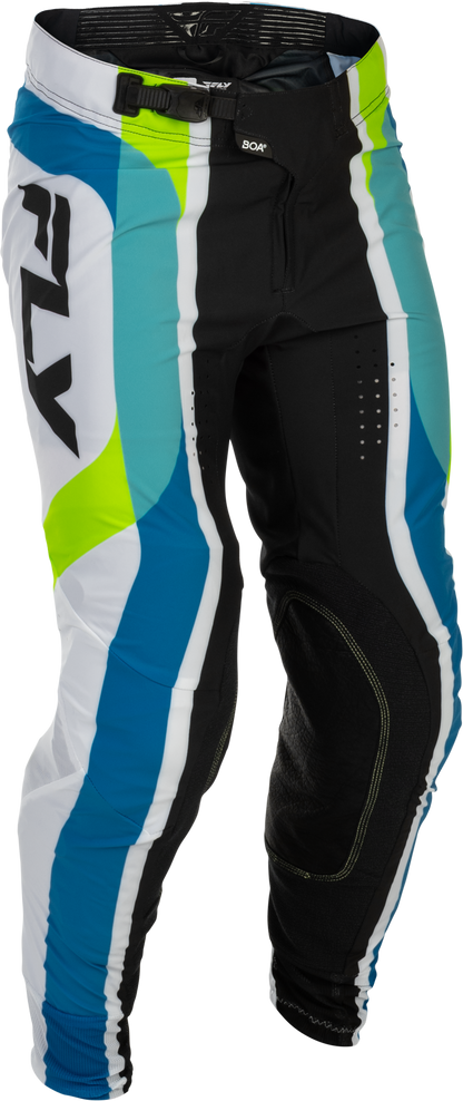 Fly Racing Lite Le Current Pants White, Lime, and Blue Size 34 - Kelly Motorsports