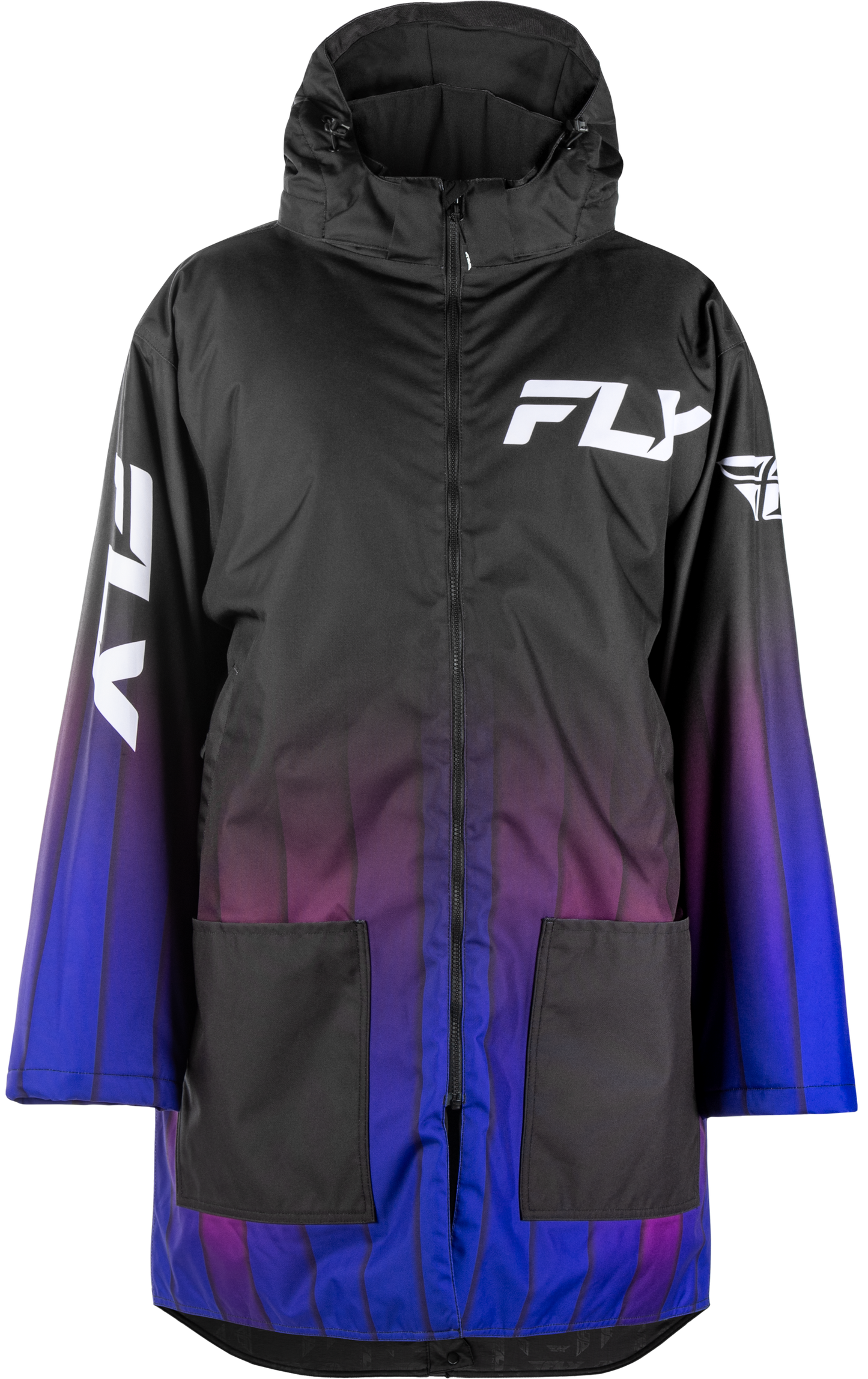 Fly Racing Pit Coat Purple Large/X - Large with Weatherproof and Insulated Features - Kelly Motorsports