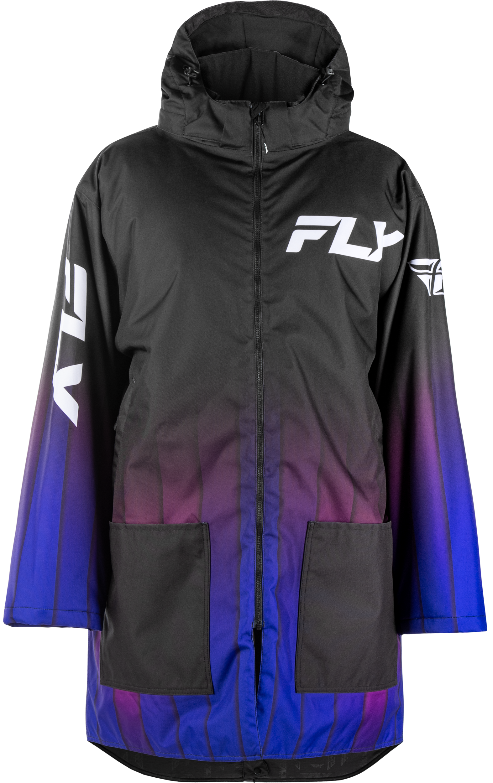 Fly Racing Pit Coat Purple Large/X - Large with Weatherproof and Insulated Features - Kelly Motorsports