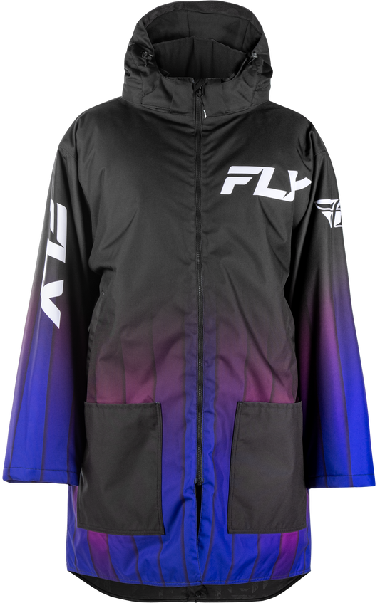 Fly Racing Pit Coat Purple Large/X - Large with Weatherproof and Insulated Features - Kelly Motorsports