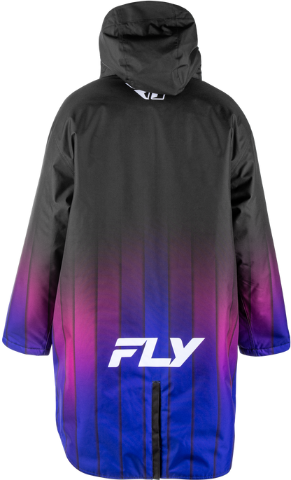Fly Racing Pit Coat Purple S/M - Racer - Designed Weatherproof Outerwear with Thermal Insulation - Kelly Motorsports