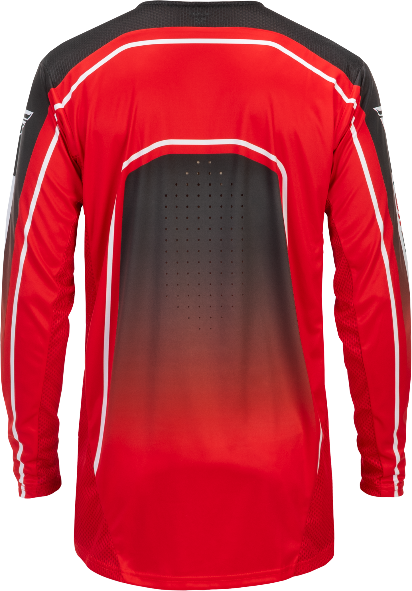 Fly Racing Rayce Bicycle Jersey Red/Black/White Large - Performance Long Sleeve Jersey with Ventilation Panels - Kelly Motorsports