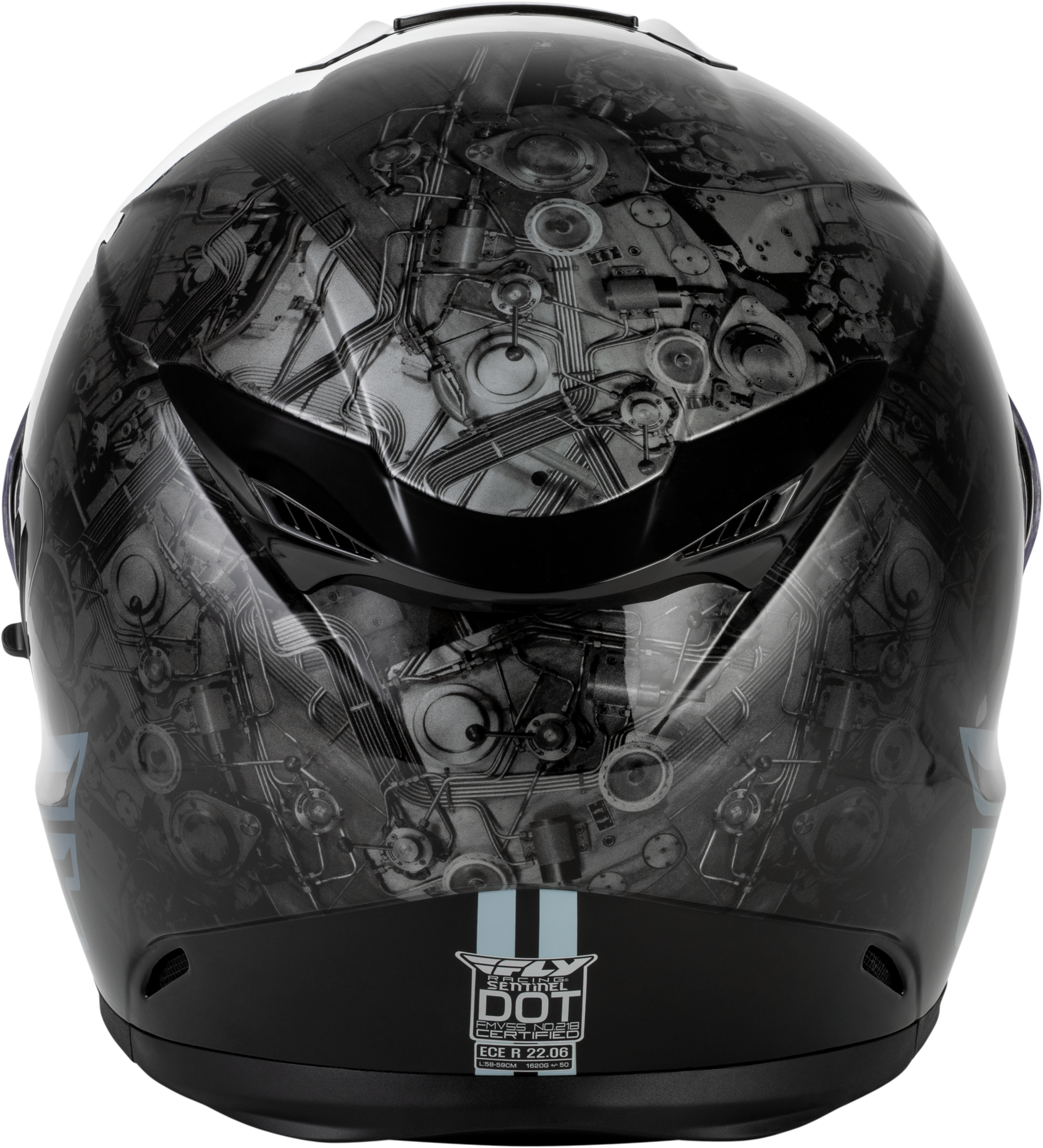 Fly Racing Sentinel Mechanical Helmet Black/Grey/Red Medium - Kelly Motorsports
