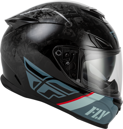 Fly Racing Sentinel Mechanical Helmet Black/Grey/Red Small - Kelly Motorsports