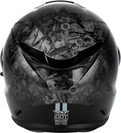 Fly Racing Sentinel Mechanical Helmet Black/Grey/Red Small - Kelly Motorsports