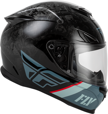 Fly Racing Sentinel Mechanical Helmet Black/Grey/Red XS - Kelly Motorsports