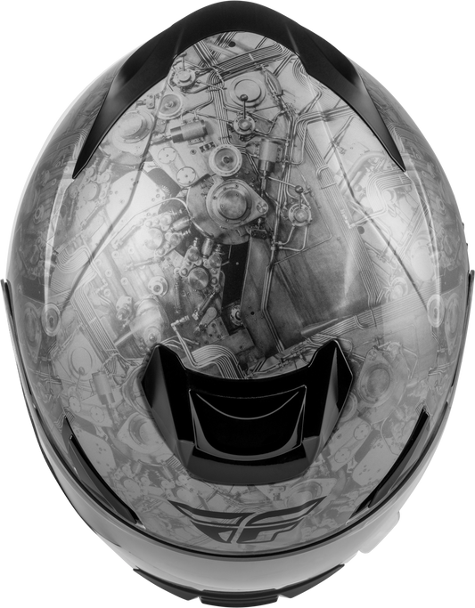Fly Racing Sentinel Mechanical Helmet Black/White/Grey Large - Kelly Motorsports