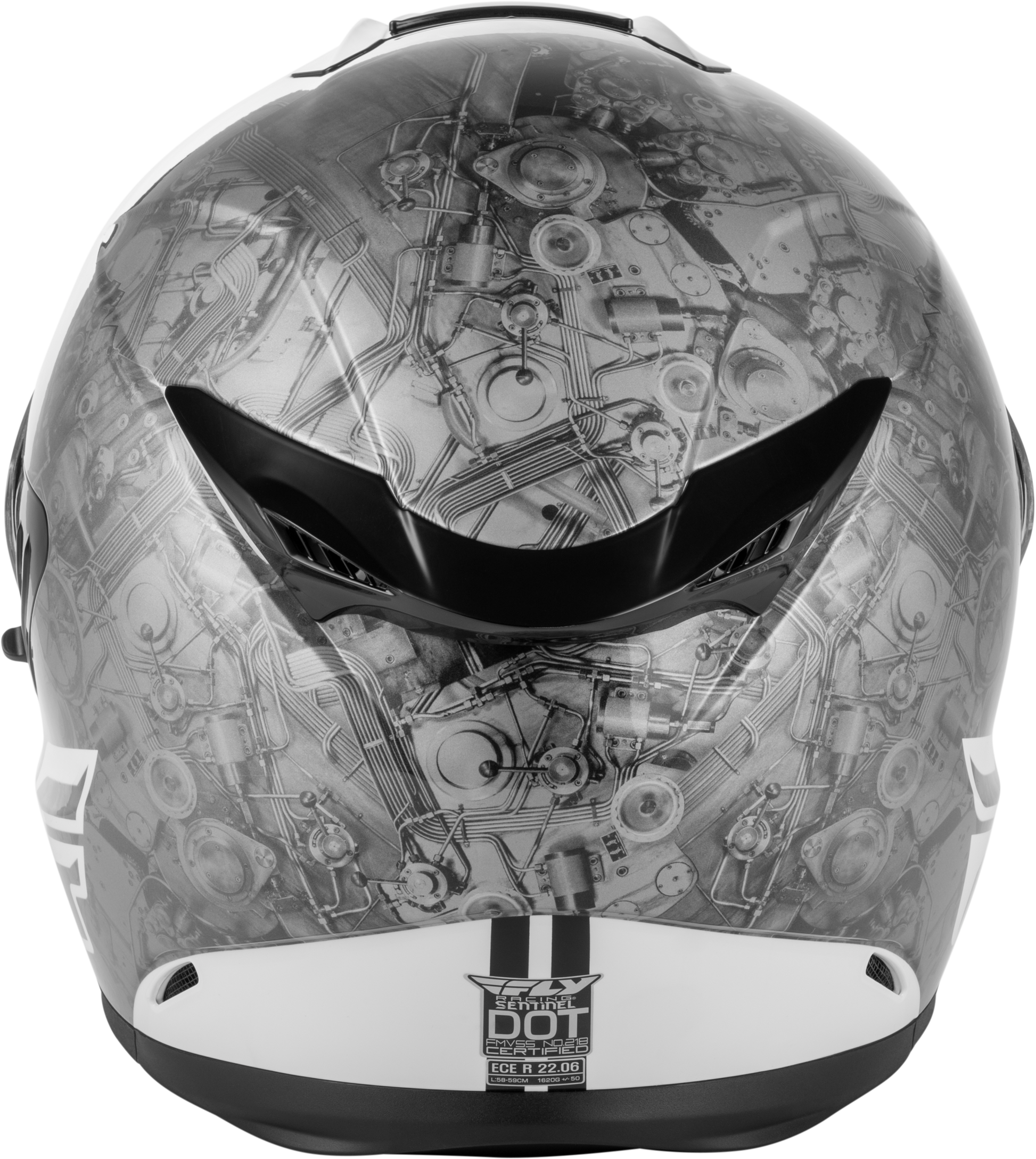 Fly Racing Sentinel Mechanical Helmet Black/White/Grey XL - Kelly Motorsports