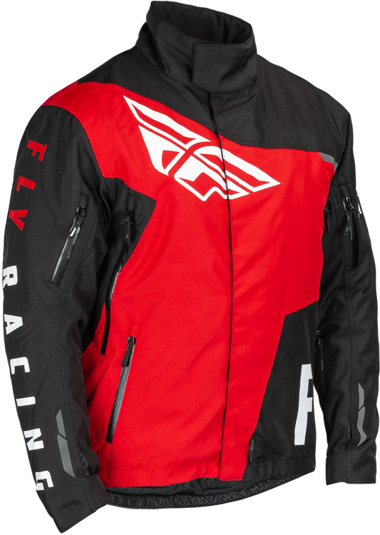 Fly Racing SNX Pro Jacket Black/Red - Weatherproof Motorcycle Gear with Removable Liner and Reflective Safety Features - Kelly Motorsports