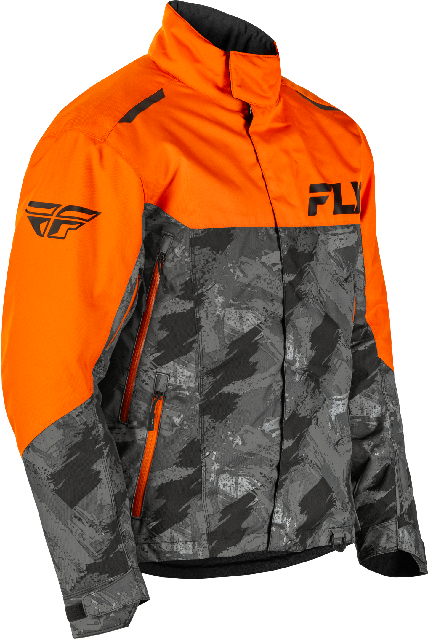 Fly Racing SNX Pro Jacket Orange/Black for Adults - Waterproof Snowboarding Outerwear - Kelly Motorsports