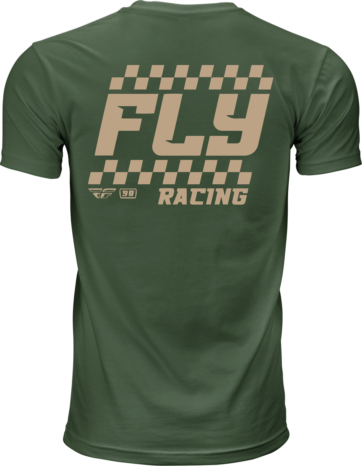 Fly Racing Staple Tee Green Medium - Comfortable 100% Cotton Crew Neck T-Shirt - Kelly Motorsports