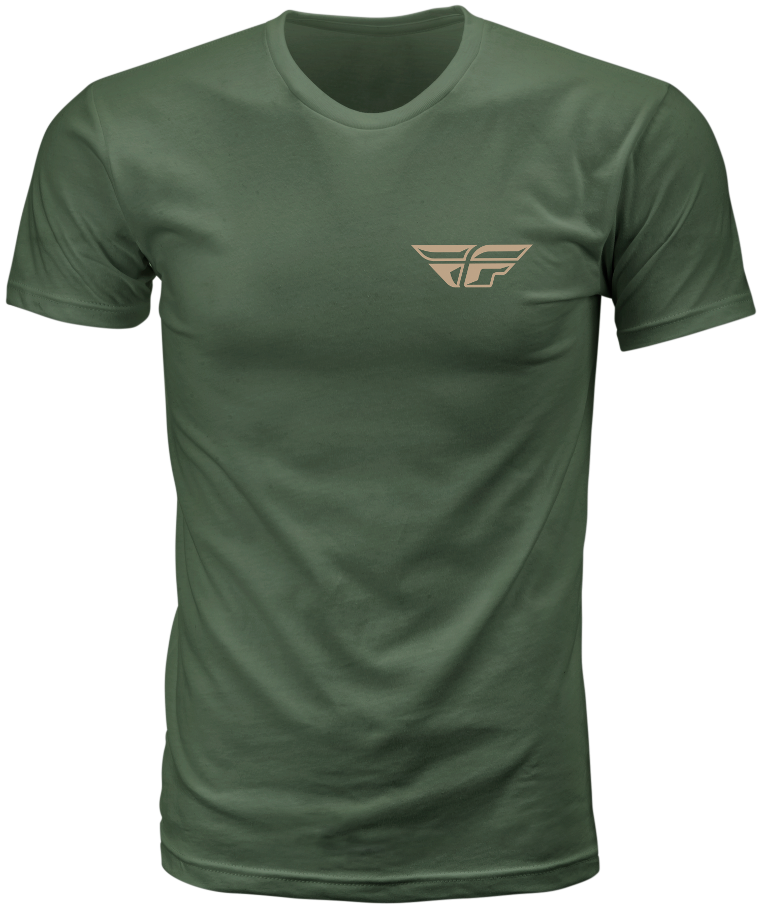Fly Racing Staple Tee Green XL - Comfortable 100% Cotton Crew Neck T-Shirt - Kelly Motorsports
