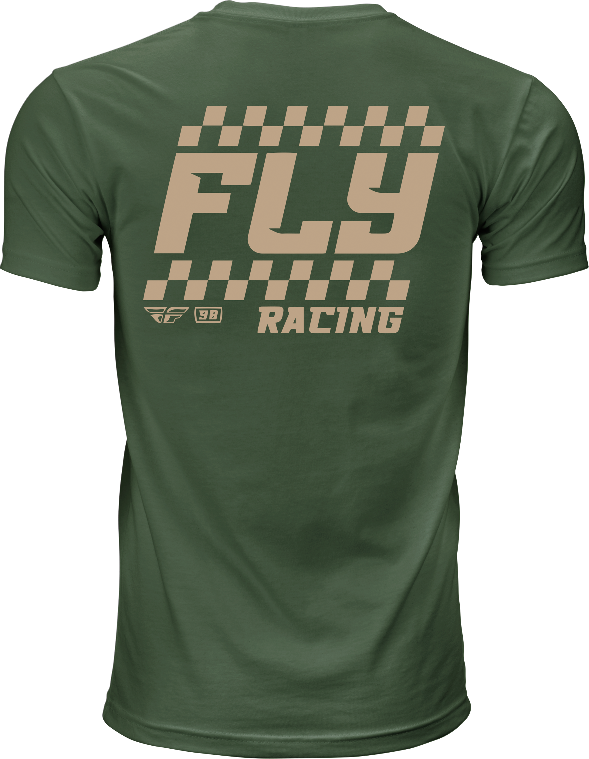 Fly Racing Staple Tee Green XL - Comfortable 100% Cotton Crew Neck T-Shirt - Kelly Motorsports