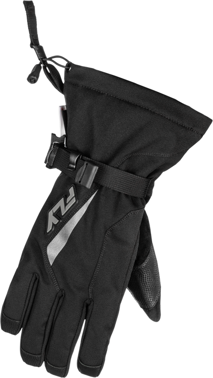Fly Racing Title Gauntlet Gloves Black/Grey XS – Waterproof, Insulated Motocross Gloves - Kelly Motorsports