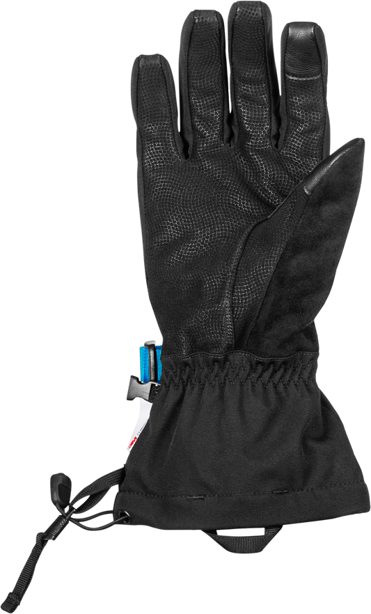 Fly Racing Title Gauntlet Gloves Light Grey/Black/Blue XL – Cold Weather Motocross Gloves with Waterproof and Breathable Technology - Kelly Motorsports