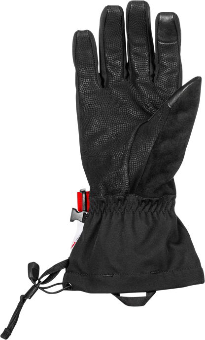 Fly Racing Title Gauntlet Gloves Red, Light Grey & Black - Weatherproof Motocross Gloves - Kelly Motorsports