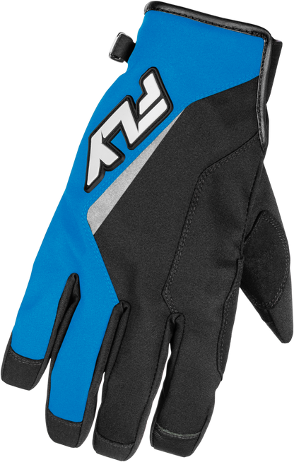 Fly Racing Title Gloves Blue/White 2X – Weatherproof Motocross Riding Gloves with 3M Thinsulate Insulation - Kelly Motorsports
