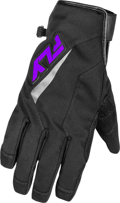 Fly Racing Title Long Gloves Black and Purple - Part Number 371 - 06192X - Kelly Motorsports