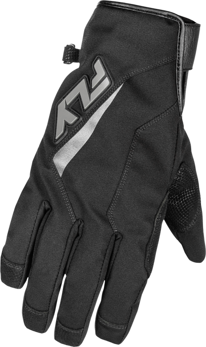 Fly Racing Title Long Gloves Black Medium with Weatherproof Technology and Touch - Responsive Heating - Kelly Motorsports