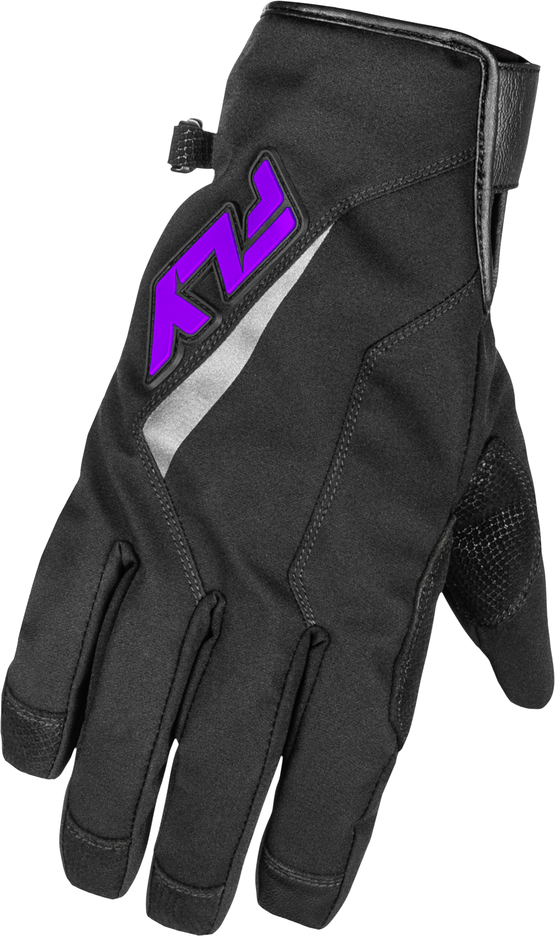Fly Racing Title Long Gloves Black/Purple Medium with Weatherproof Technology and 3M Thinsulate Insulation - Kelly Motorsports