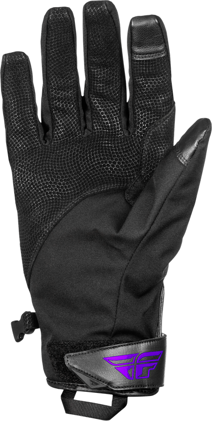 Fly Racing Title Long Gloves Black/Purple XL with Weatherproof and Insulation Technology - Kelly Motorsports