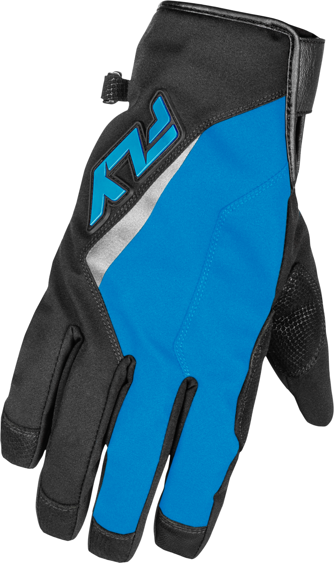 Fly Racing Title Long Gloves Blue/Black/Light Blue Large - Weatherproof Motorcycle Gloves with 3M Thinsulate Insulation - Kelly Motorsports