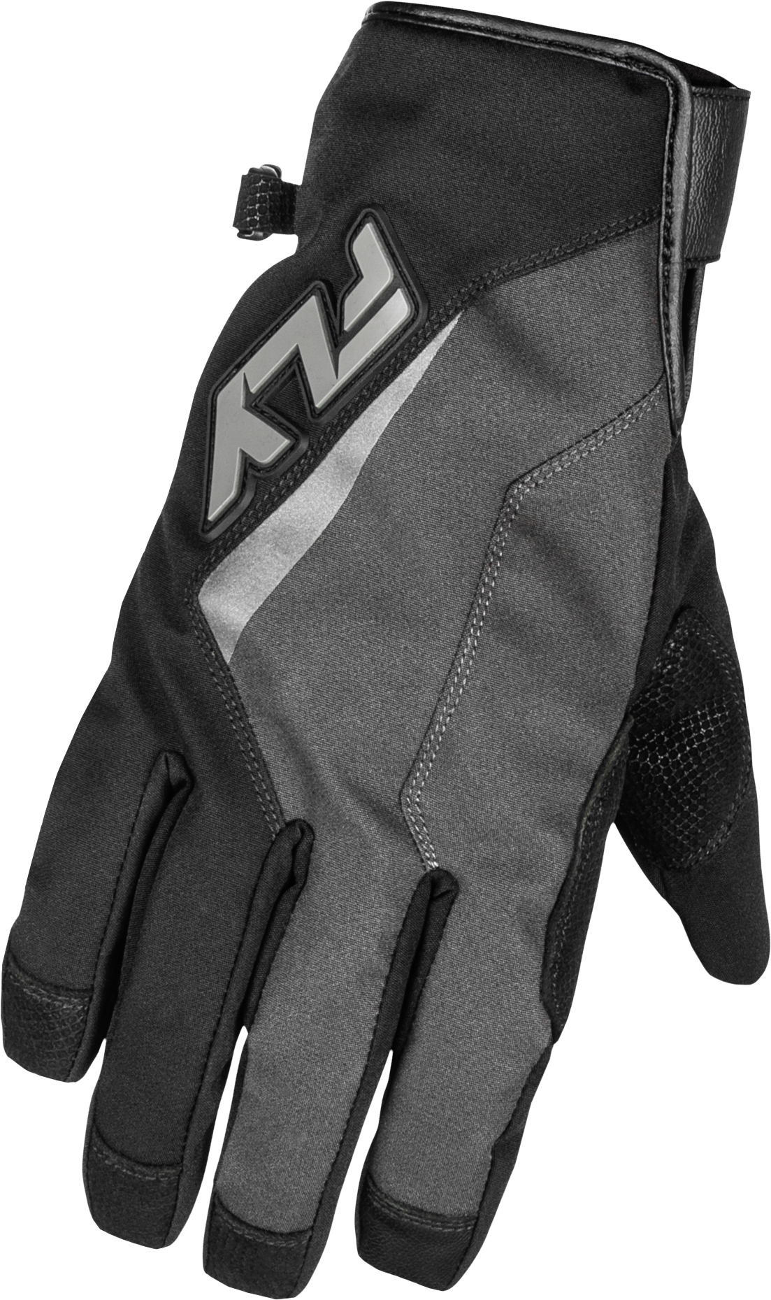 Fly Racing Title Long Gloves Grey/Black 3X with Weatherproof Technology and Insulation - Kelly Motorsports